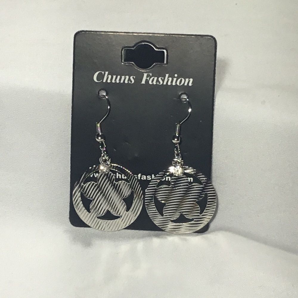 Texturedfloral DangleearringsUc3 10$